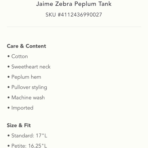 Like New Anthropologie Striped Zebra Peplum Tank 🦓 M - Picture 9 of 10